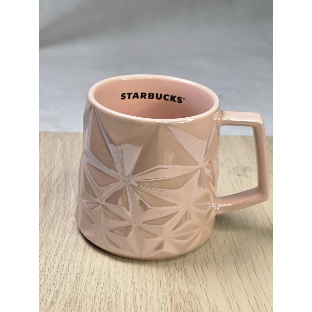 Starbucks Holiday 2023 Peppermint Pink Geometric Prism 14Oz Mug Coffee Cup
